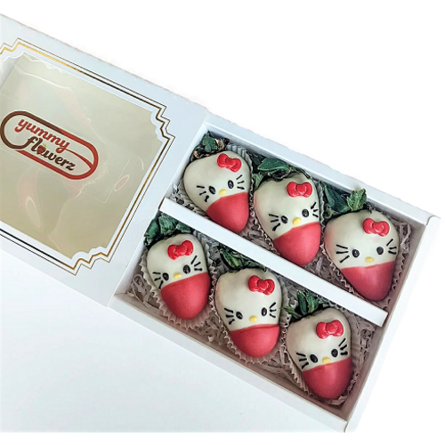 6pcs Hello Kitty Chocolate Strawberries Gift Box